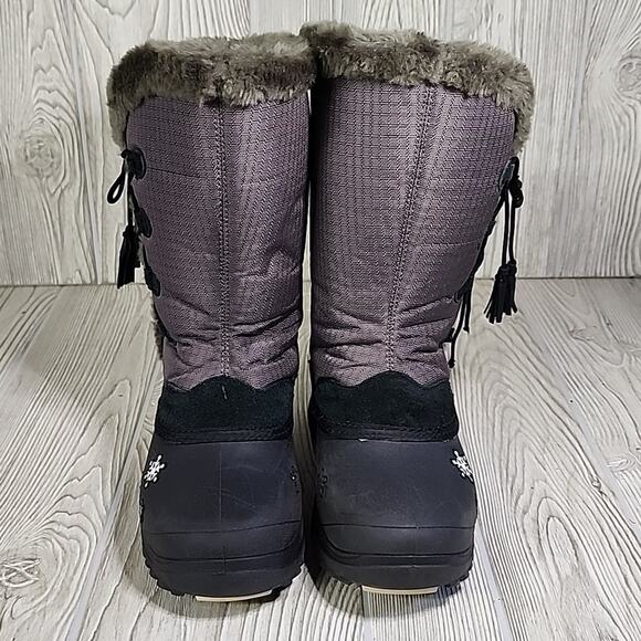 Baffin Cadee Charcoal Snow Boot Big Kid Size 4 - Picture 3 of 14